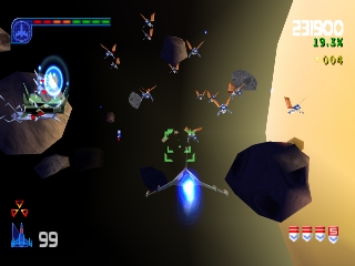 Galaga Destination Earth screenshot 3 for Playstation